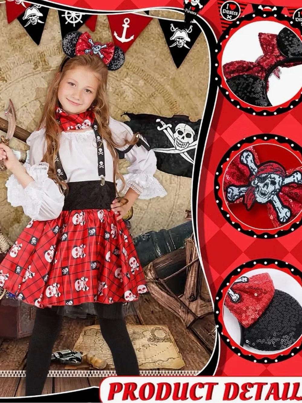 Pirate Hat Pirate Accessories Women Pirate Costume Women Adult Headband